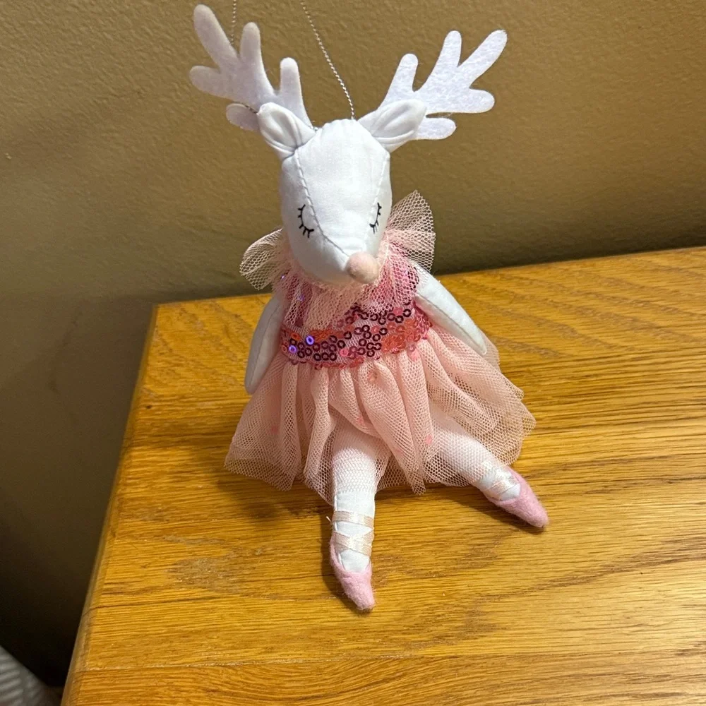 Target Pink and White Deer Ornament